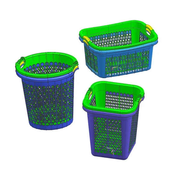 Molde de cesta de mercadorias de plástico Molde de caixa de armazenamento doméstico contendo molde de injeção de cestas